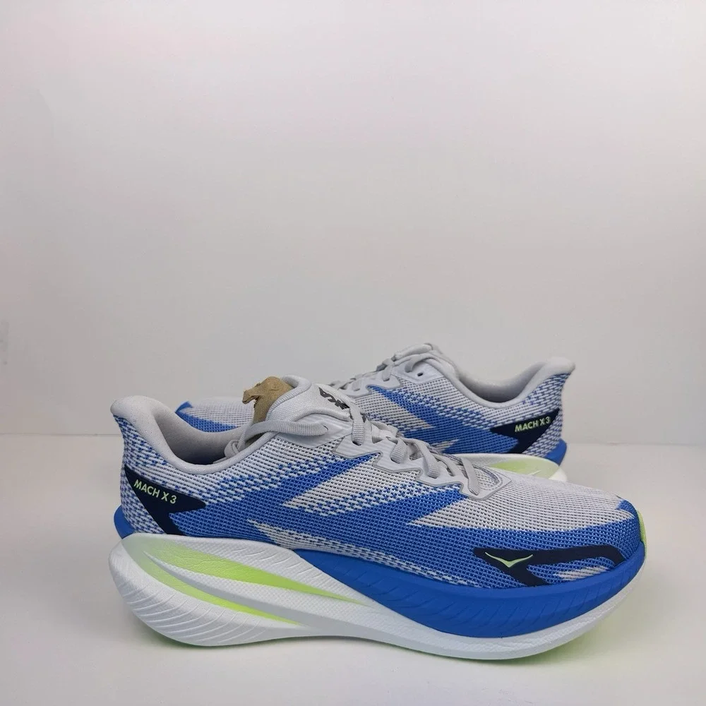 Hoka Mach X 3 Men's Running Shoes Size 10D White/Blue 1168720 CRYV Sample